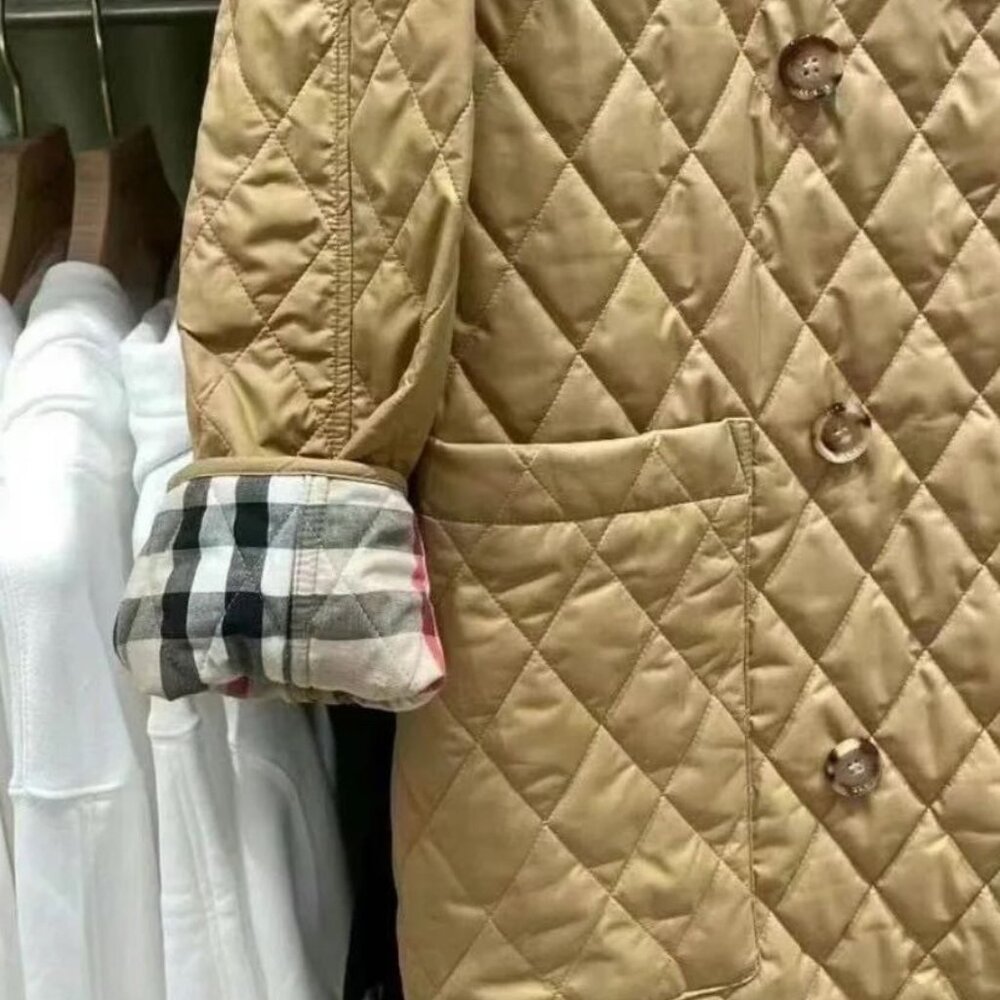 NWT Burberry Tything Diamond Quilted Long Jacket - Picture 3 of 8